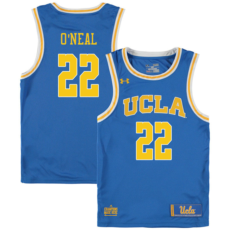 Men #22 Shareef O'Neal UCLA Bruins College Basketball Jerseys Sale-Blue